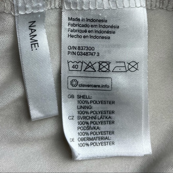 H&M Geometric Print Irregular Hem Short Sleeve Dress Size 8 - Picture 4 of 13